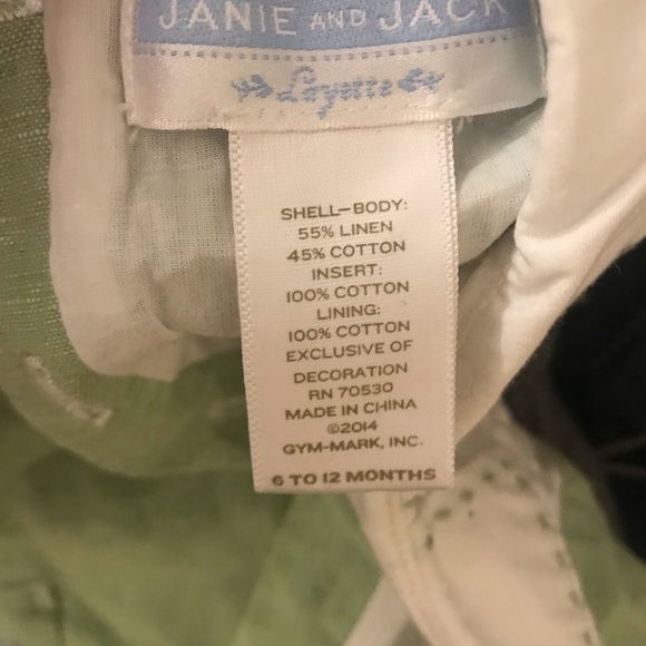 Janie and Jack Layette Romper 6-12mo - Picture 3 of 3